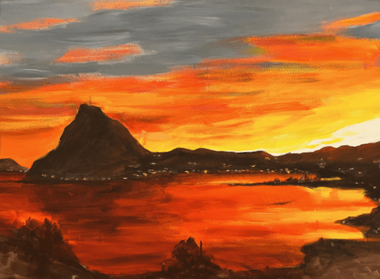 Tramonto golfo di Lugano